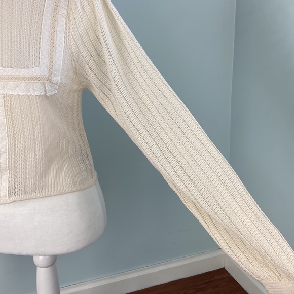 Zara Romantic Knit Top Blouse Lace Trim Bloggers' Favorite - Picture 10 of 14